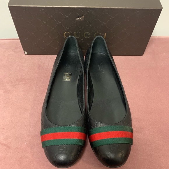 Gucci Shoes - Gucci Leather Ballet Flat
